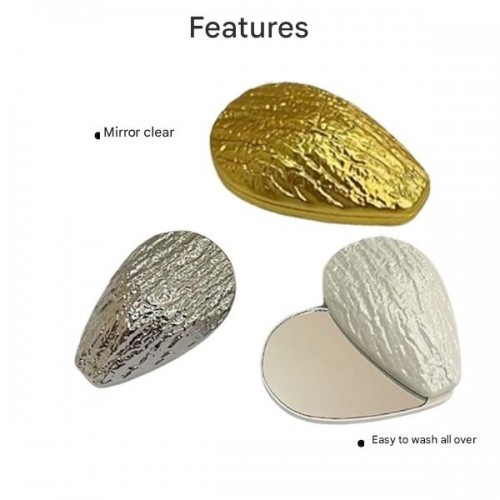 Pocket Unique Design Double-sided Zinc Alloy Folding Makeup Cosmetic Mirror