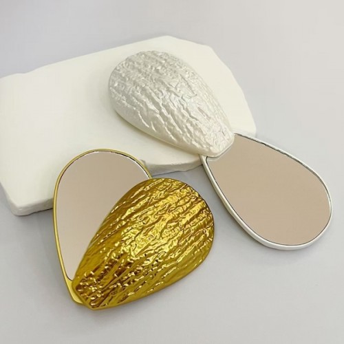 Pocket Unique Design Double-sided Zinc Alloy Folding Makeup Cosmetic Mirror