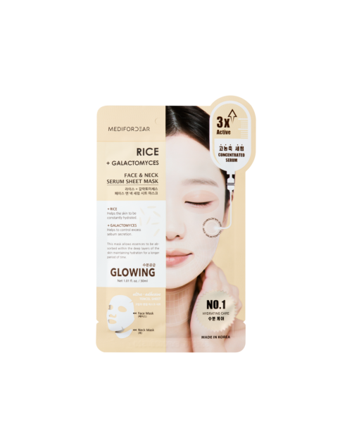 MEDIFORDEAR FACE & NECK MASK [RICE + GALACTOMYCES]