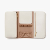 High-end Portable Travel Luxury Genuine Leather Makeup Brush Storage Pouch Cosmetic Bag