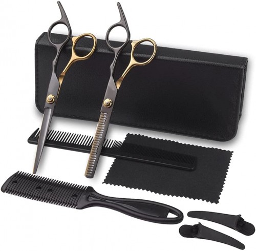 Professional Hair Cutting Scissor Salon Barber Hairdressing Thinning Texturizing Shears Set 6 Japanese Stainless Steel Razors