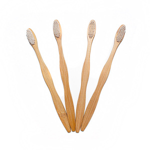 100% Organic FSC Approved Eco Charcoal Bristles OEM Bamboo Toothbrush with Customized Packing and Logo