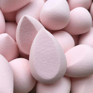 2019 High Quality Sakura Pink Diamond Makeup Sponge Beauty Puff Cosmetic Blender with Beveled Flat