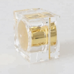 30G Gold Acrylic Square Cosmetic Empty Cream jar