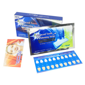 Advanced Hot Non-peroxide 14 Pouches 28 Pieces Teeth Whitening Strips Whiteningstrips with OEM