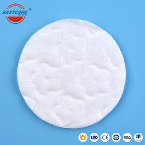 Beauty facial cleansing spunlace round facial cosmetic absorbent natural pure round organic cotton pads