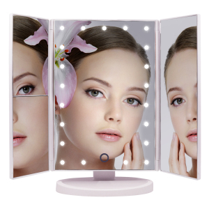 Beauty Rechargeable Custom Logo 20 LED Lighted Cosmetic Makeup Mirror With Light