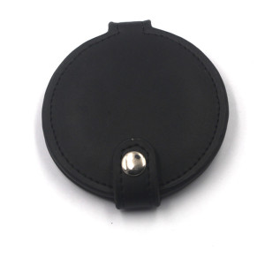 Black PU Leather Pocket Mirror Mini Mirror Compact