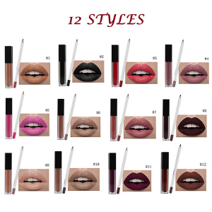custom vegan lipliner lip gloss kit make up vendor cosmetic lipstick and lip liner set private label lip liner makeup