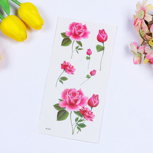 Customized Colorful Flower Non-toxic Temporary Body Art Tattoo Stickers