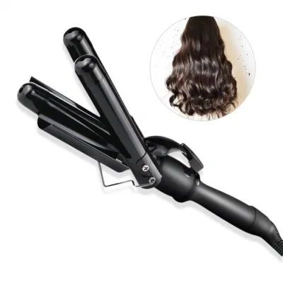 Full Black 3 Barrels Wave Curlers Styling Tools