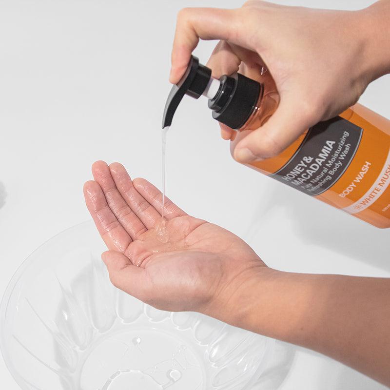 (KUNDAL) Honey &amp; Macadamia Pure Body Wash [White Musk] 500ml