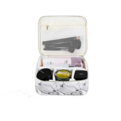 New Creative Marble Pattern Cosmetic Bag PU Multifunctional Travel Storage Bag
