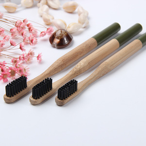 New Design 100% Biodegradable Bamboo Charcoal Toothbrush Wholesale