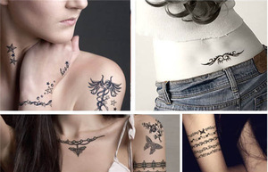 New Waterproof Small Fresh Wild Goose Feather Pattern Temporary Tattoo Stickers Temporary Body Art