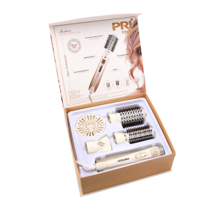 PRITECH Customized Cheap Hair Straightening Brush Hair Dryer Brush 4 IN1 Electric Professional Hot Air Brush