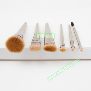 Professional Custom Logo 6pcs Super Soft Vegan Makeup Brushes