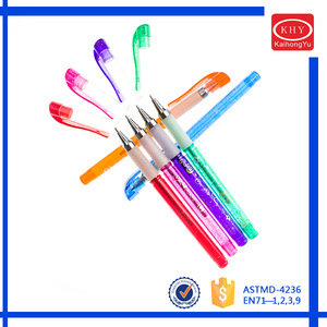 Temporary Glitter Color Body Skin Art Pen, Washable Tattoo Skin Pen With Tattoo Stencil For Drawing On Skin