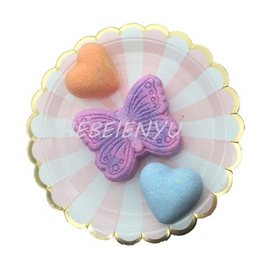 Unique shaped bath bombs heart butterfly bath fizzies for kids own design