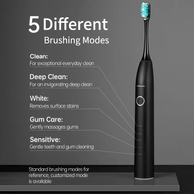 USB Type-C Charging Automatic Tooth Cleaner Cordless Oscillating Soft Wireless Adult Smart Electric Toothbrush