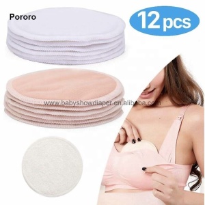 Washable Organic Bamboo Breast Feeding Pads Fiber Bamboo Waterproof Nursing Pads Anti-galactorrhea Pads 12CM