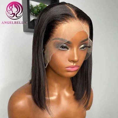 Wholesale Cheap 180 Density Bone Straight Vietnam Human Hair HD Lace Frontal Bob Wig