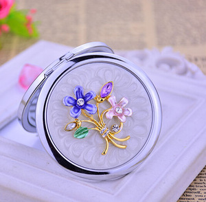 wholesale cosmetic mirror venetian compact mirror engraved pocket mirror