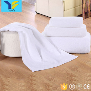 Wholesale hotel supplies thicken white luxury hotel bath set face hand terry towel 100% cotton towels