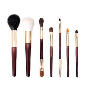 Women travel makeup kits face cosmetic tools acrylic handle makeup brush set with PU case