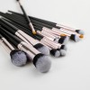 Custom Private Label 16 Pcs Professional Makeup Brush Set with Leather Travel Case Soft Synthetic Hair Cosmetic Brushes Wholesale