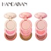 Handaiyan Wholesale New Product European and American High Gloss Powder Blusher Dressing 3in1 One Piece Disc