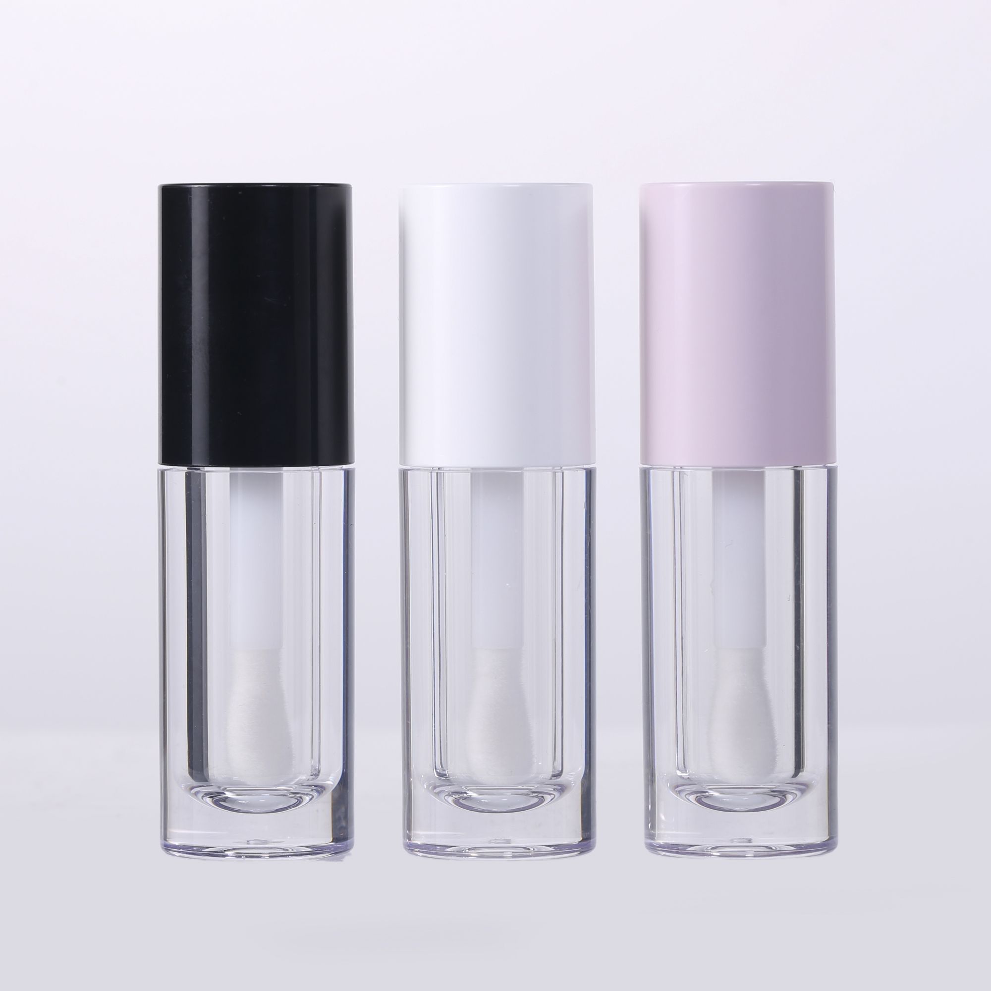 Pink White Black 5.4ml 6ml PETG Plastic Empty Lip Gloss Bottle