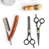 Custom Stainless Steel Sharp Slim Barber Scissors Makeup Scissors Beauty Small Straight Eyebrow & Beard Hair scissors