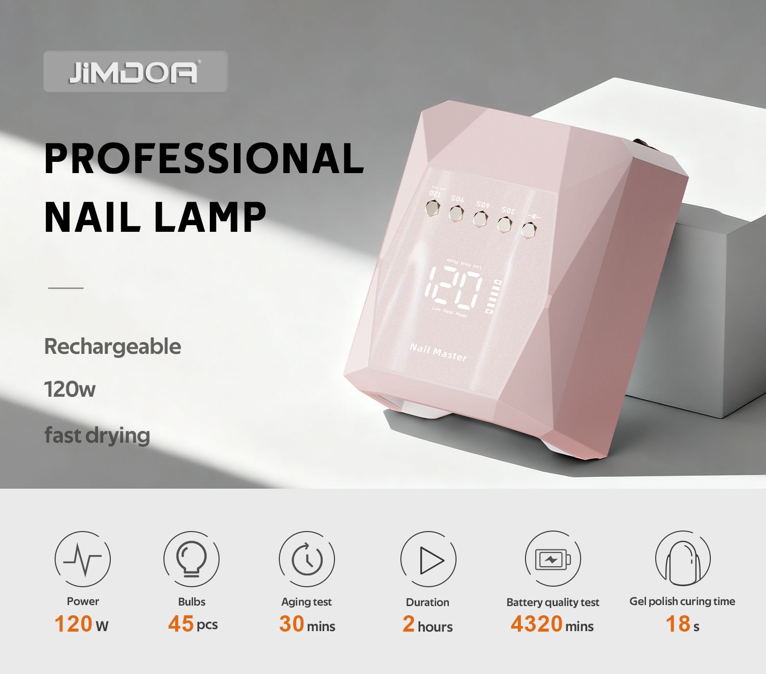 UV LED Nail Dryer Lamp for Gel Nails Professional Nail Light with Timer Display
