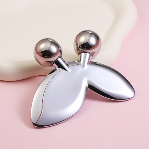 Modern Fashion Stainless Steel Facial Spa Butterfly Design Beauty Ice Wave Ball