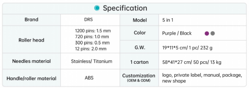 Derma Roller In Stock Microneedle Derma Roller 5IN1 derma roller skin