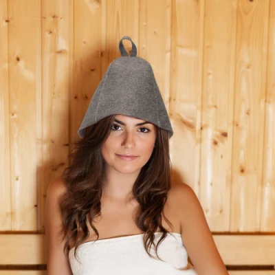 100% Wool Felt Sauna Hats 2mm Thickness Wool Felt Sauna Hats for Sauna