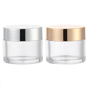 1oz 2oz PS Custom Cosmetic Small Empty Cream Container Plastic Cosmetic Jar for  Cream Cosmetic Container and Packaging