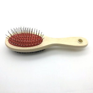 2018 Wholesale high quality detangling brush hair rubber cushion bristle nylon pet hair brush