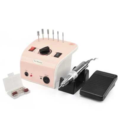 2022new Professional 35000rpm Electrical Nail Drill Machine with Grinding Heads Holder Pedal for Manicure Pedicure