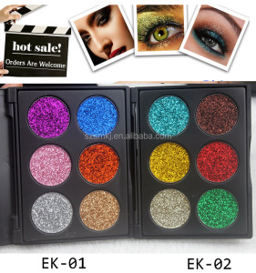 6 colors Sequin Diamond Eyeshadow beauty super Shiny metallic Glitter Powder Highlight Eye Shadow Party makeup