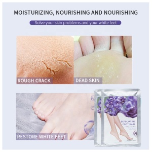 Amazon Hot Sale Foot Exfoliation Peeling Mask SPA Smoothing Moisturiser Collagen Vegan Sheet Feet Mask