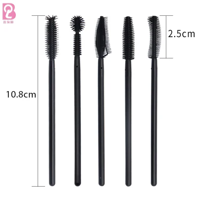 Beiqili Makeup Brush Silicone Eyelash Brushes Applicator, Disposable Mascara Wands Brush for Make up Brushes Maquillaje Eyelash Extension