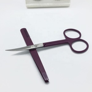 best products selling on amazon eyebrow makeup facial hair scissors for false eyelashes with customized paper pvc box package