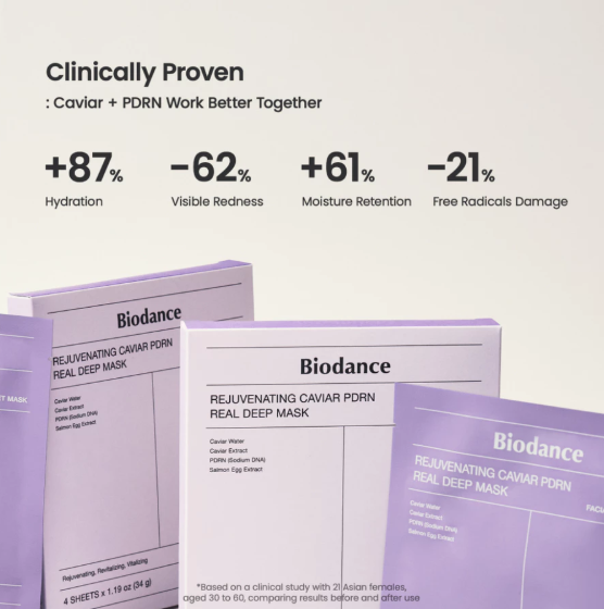 [Biodance] Rejuvenating Caviar PDRN Real Deep Mask (4ea) [NEW]