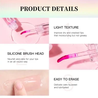 Color Changing Lip Oil for Lips Flower Fragrance Waterproof Long Lasting Magic Lip Gloss
