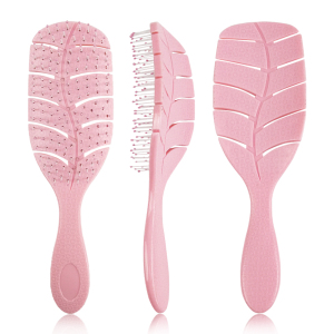 Custom Logo Plastic Pink Black Designer Medium 360 Men 100% Curved Hard Bristle Hair Massage Brush Wave Vent Brushes