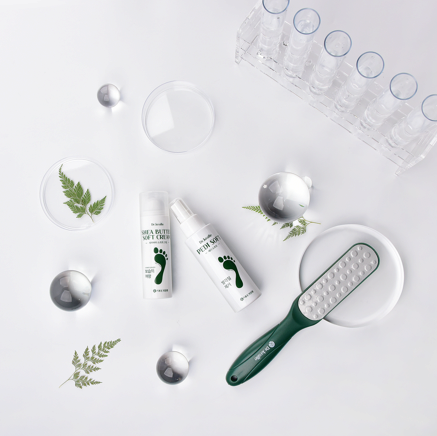 Dr. Kralle 3-Piece Foot Exfoliator Kit, foot care, foot scrub, exfoliate, home care, easy care