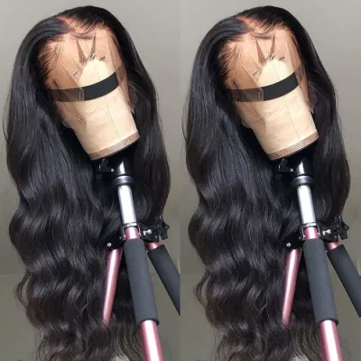 Factory Hot Sale 100% Unprocessed Brazilian Virgin Hair Extension Remy Hair Body Wave 13X4 Lace Front Human Hair Wigs for Black Women 150% 180% 210% 250%