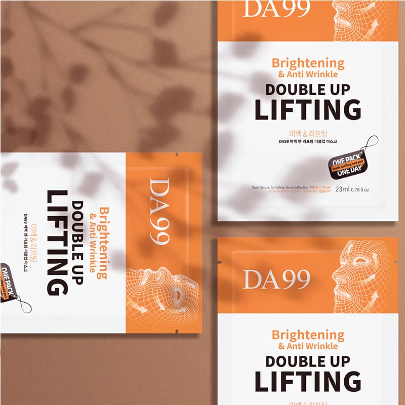 For anti aging, Skin care, Facial mask, DA99 Brightening and Lifting Double up Mask